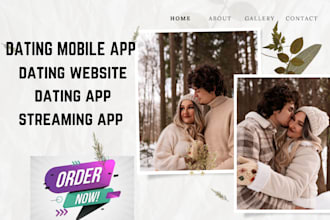 develop dating app like tinder,bumble,hinge,chat app,video app livestreaming app