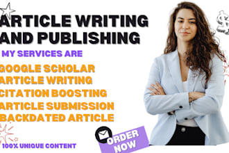 write, publish articles in google scholar peer reviewed indexed journal
