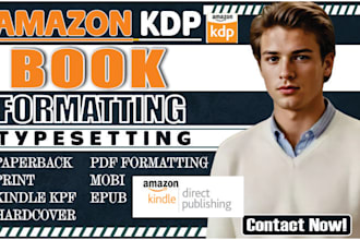 do interior book formatting for ebook, journal, article, publish into amazon KDP