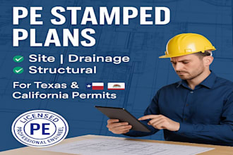 pe stamp structural site drainage plans license pe in  texas, california permits