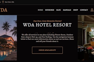 build short term rental website hotel website cleaning and booking web site