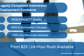 create professional indonesian employment contract drafting