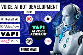 build voice ai bot using voiceflow vapi retell twilio openai API n8n CRM system