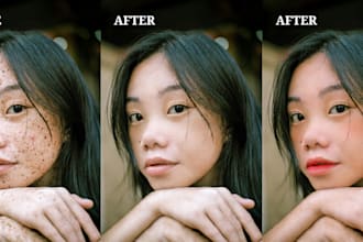 retouch portraits with realistic skin smoothing