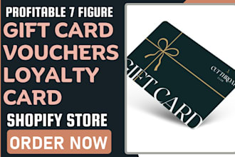 design profitable gift card vouchers store loyalty card shopify store
