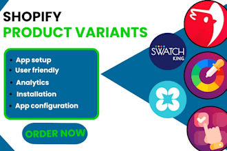 setup shopify store product variants swatch king globo custom glo zepto avis