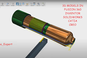 design a 3d model and render it thoroughly in fusion 360, invertor, solidworks