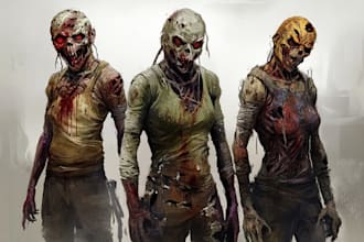 draw horror character illustration