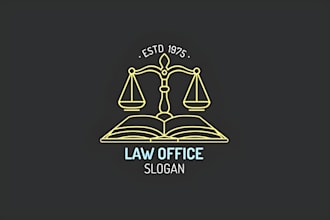 design legal, attorney, office and business law logo
