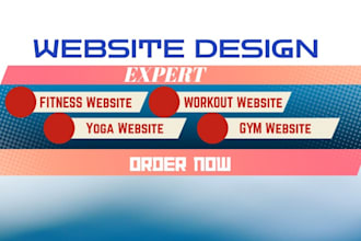 design fitness, gym, workout, yoga, personal trainer website with online booking