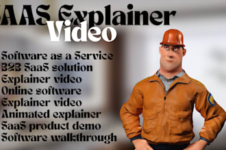 create 3d saas explainer videos, ui animations, app demo, and software promos