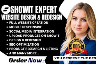 design, redesign and customize showit website or showit template