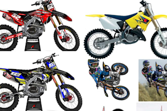 do unique bike, motorcycle, motorbike any vehicle wrap design, custom mods