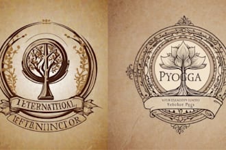 create vintage tree logo for your business