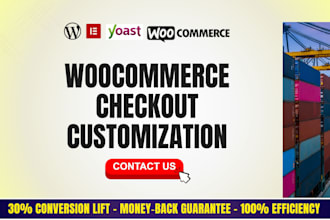 customize and optimize woocommerce shop, product, cart checkout pages, webshop