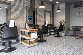 build luxury spa, barber beauty salon, mobile van nail salon mockup,retail store