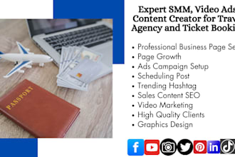 be your expert smm video ads content creator for travel agency ticket booking