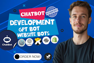 build, develop ai gpt chatbot for your website with CRM, API, zapier integration