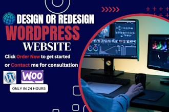 design, redesign, revamp a stunning wordpress website, custom logo and brand kit