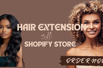 design modern hair extension ecommerce shopify store hair extension store