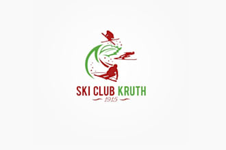 design modernization ski club kruth logo