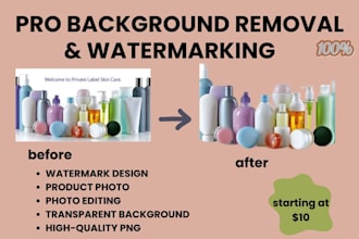edit photos, remove backgrounds add clean watermarks