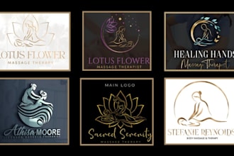 massage therapy logo spa flyer yoga  massage therapy website