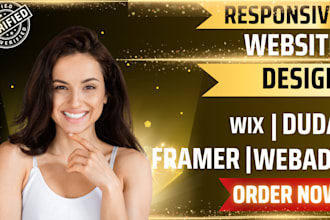 do responsive framer website design duda webador wix studio framer landing page
