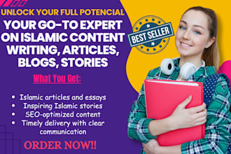 do islamic content writing, articles, blogs, stories