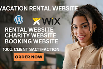 design non profit landing page, charity and donation website rental website