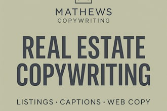 write high converting real estate captions listings and web copy