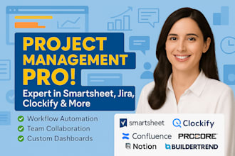 setup smartsheet jira  clockify confluence procore notion buildertrend project