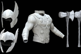 create custom cosplay armor, helmets, and props, 3d printable armor, stl file