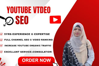 do youtube video seo, channel optimization, rank your videos