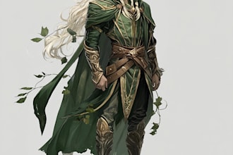 draw dnd character illustration or concept art