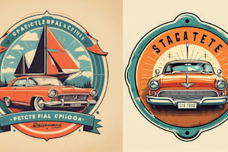do custom vintage lady classic car print logo