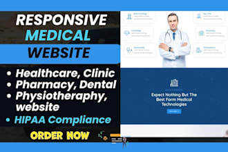 build medical website healthcare staff patient portal pharmacy clinic website