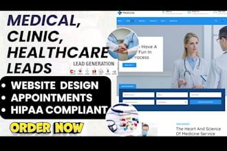 generate medical healthcare doctor clinic dental leads build medical website