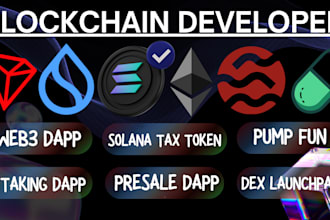 build web3 dapp, solana tax token2022, staking dapp, pump fun, presale dex evm