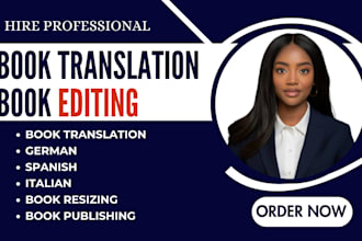 do book translation from english to spanish german italian and book publishing
