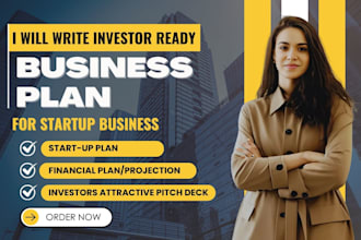 create investor ready startup plans and financial reports to attract funding