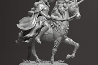 do 3d modelling,sculpt character,anime figure,statue,cut and key stl 3d printing
