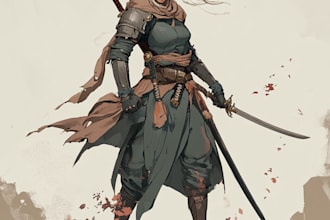 make a dragons and dnd character illustration