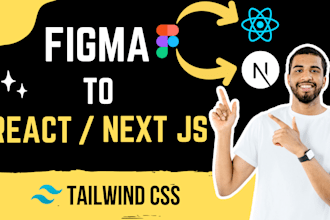 convert figma design to react or next js using tailwind css