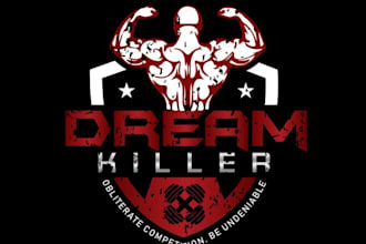 create professional killer gym fitness health logo design