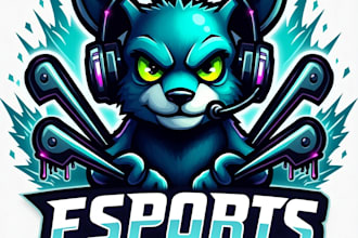 design high quality esport golf club mascot logo with unlimited revision