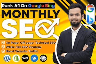 do monthly full seo service with onpage, backlinks for shopify, wix, wordpress