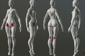 sculpt 3d action figure 3d articulated bjd doll 3d lattice model for 3d printing