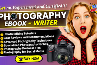 write photography ebook, ai, bokeh and food photography, studio photography
