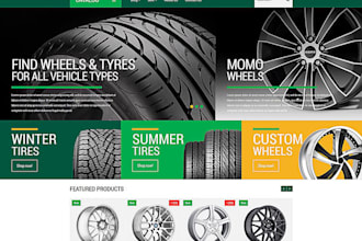 design stunning alloy wheel website, motor sport, tire website, car part website